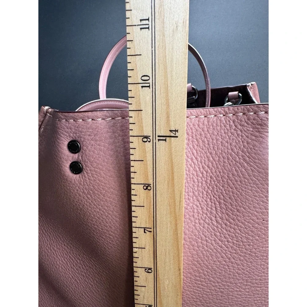 Coach 1941 Rogue 31 Dusty Rose Pink Glovetanned Pebble Leather Satchel 23755